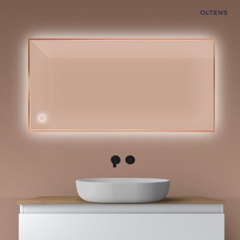Nordlis Oltens Nordlis lustro 60x120 cm prostokątne z oświetleniem od tyłu z matą grzewczą miedź szczotkowana 64112610
