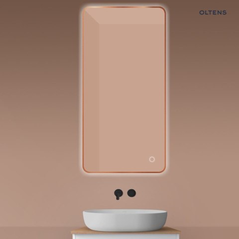 Nordlis Oltens Nordlis lustro 60x120 cm prostokątne z oświetleniem od tyłu z matą grzewczą miedź szczotkowana 64121610