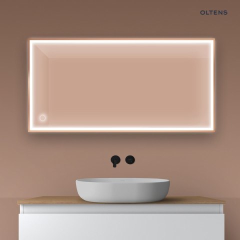 Nordlis Oltens Nordlis lustro 60x120 cm prostokątne z oświetleniem z przodu z matą grzewczą miedź szczotkowana 64107610