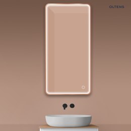 Nordlis Oltens Nordlis lustro 60x120 cm prostokątne z oświetleniem z przodu z matą grzewczą miedź szczotkowana 64118610