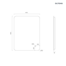 Nordlis Oltens Nordlis lustro 60x80 cm prostokątne z oświetleniem od tyłu z matą grzewczą 64119000
