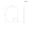 Nordlis Oltens Nordlis lustro 60x80 cm prostokątne z oświetleniem od tyłu z matą grzewczą 64126000