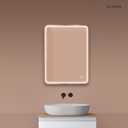 Nordlis Oltens Nordlis lustro 60x80 cm prostokątne z oświetleniem z przodu z matą grzewczą miedź szczotkowana 64116610