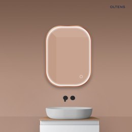 Nordlis Oltens Nordlis lustro 60x80 cm prostokątne z oświetleniem z przodu z matą grzewczą miedź szczotkowana 64123610