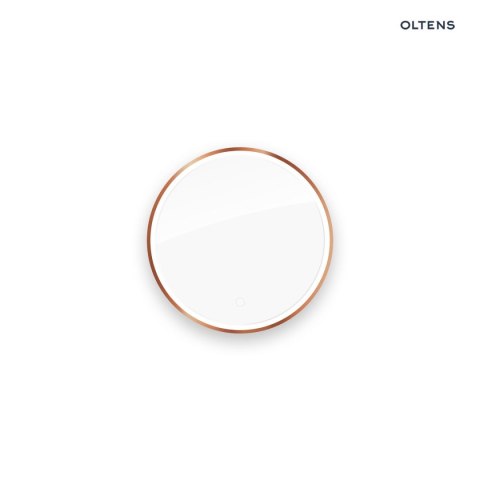 Nordlis Oltens Nordlis lustro 60 cm okrągłe z oświetleniem z przodu z matą grzewczą miedź szczotkowana 64100610