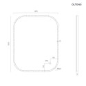 Nordlis Oltens Nordlis lustro 80x100 cm prostokątne z oświetleniem z przodu z matą grzewczą 64124000