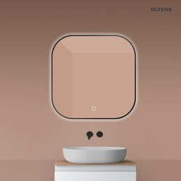 Nordlis Oltens Nordlis lustro 80x80 cm kwadratowe z oświetleniem od tyłu z matą grzewczą czarny 64125300