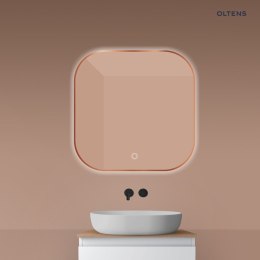 Nordlis Oltens Nordlis lustro 80x80 cm kwadratowe z oświetleniem od tyłu z matą grzewczą miedź szczotkowana 64125610