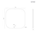 Nordlis Oltens Nordlis lustro 80x80 cm prostokątne z oświetleniem LED i systemem Klarglas 64125000