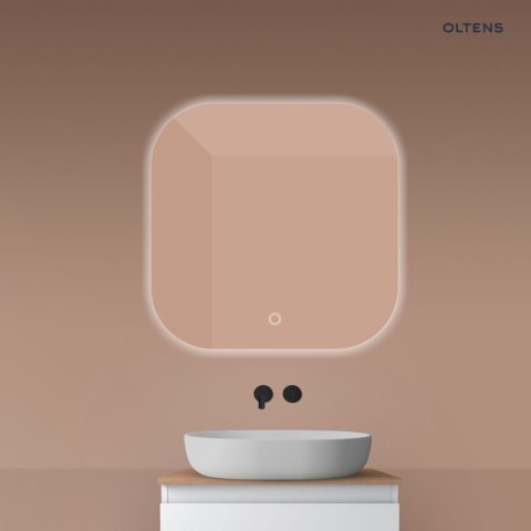 Nordlis Oltens Nordlis lustro 80x80 cm prostokątne z oświetleniem LED i systemem Klarglas 64125000