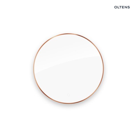 Nordlis Oltens Nordlis lustro 80 cm okrągłe z oświetleniem z oświetleniem od tyłu z matą grzewczą miedź szczotkowana 64109610