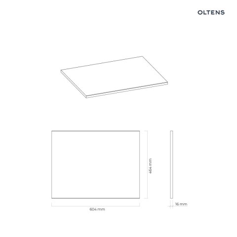 Vernal Oltens Vernal blat 60 cm naszafkowy slim dąb 63016060