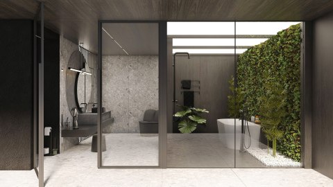 Deante Bateria wannowa wolnostojąca z zestawem prysznicowym