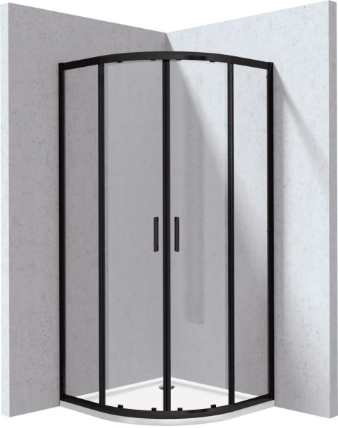 Deante Kabina prysznicowa z brodzikiem półokrągła - 90x90 cm