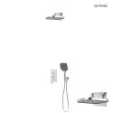 Hadsel Oltens Hadsel zestaw bateria wannowo-prysznicowa podtynkowa z deszczownicą Vann (S) i słuchawką 3 funkcyjną Havis EasyClick (S) 