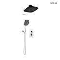 Hadsel Oltens Hadsel zestaw bateria wannowo-prysznicowa podtynkowa z deszczownicą Vann (S) i słuchawką 3 funkcyjną Havis EasyClick (S) 