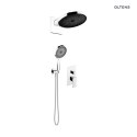 Hadsel Oltens Hadsel zestaw bateria wannowo-prysznicowa podtynkowa z deszczownicą Vann i słuchawką 3 funkcyjną Havis EasyClick chrom 36