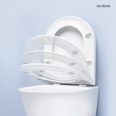 Hamnes Oltens Hamnes deska sedesowa twarda wolnoopadająca Ovan Slim czarny mat 45100300