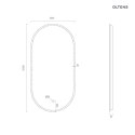 Nordlis Oltens Nordlis lustro 50x100 cm owalne z oświetleniem z przodu z matą grzewczą 64128000