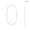 Nordlis Oltens Nordlis lustro 50x100 cm owalne z oświetleniem z przodu z matą grzewczą czarny 64128300