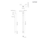 Stang Oltens Stang (S) grzejnik łazienkowy 180x8 cm czarny mat 55023300 Stang Oltens Stang (S) grzejnik łazienkowy 180x8 cm czarny mat 55023300