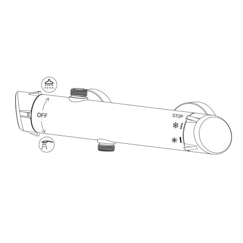 Deante Deszczownica z baterią prysznicową