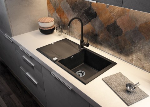 Deante Zlewozmywak granitowy 1-komorowy z ociekaczem