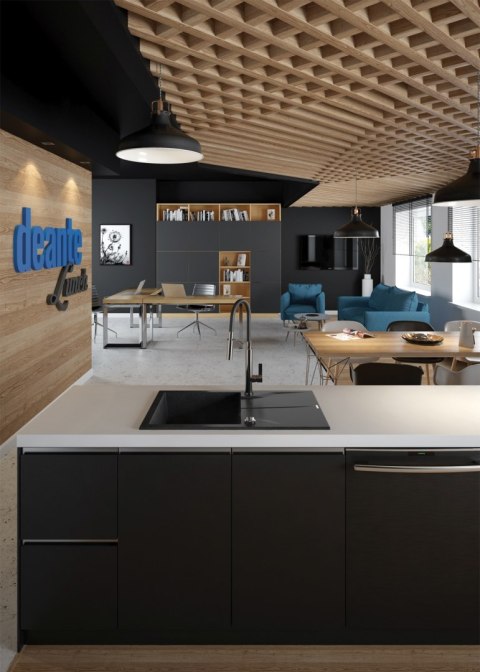 Deante Zlewozmywak granitowy 1-komorowy z ociekaczem