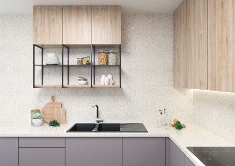 Deante Zlewozmywak granitowy 2-komorowy z ociekaczem