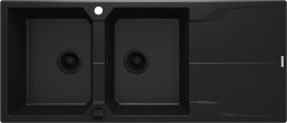 Deante Zlewozmywak granitowy 2-komorowy z ociekaczem
