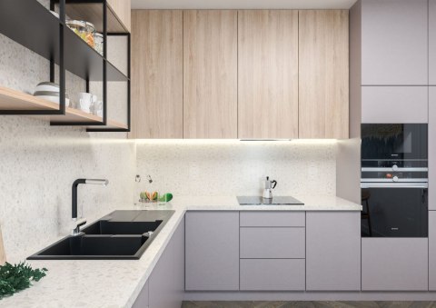 Deante Zlewozmywak granitowy 2-komorowy z ociekaczem