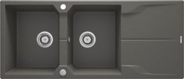 Deante Zlewozmywak granitowy 2-komorowy z ociekaczem