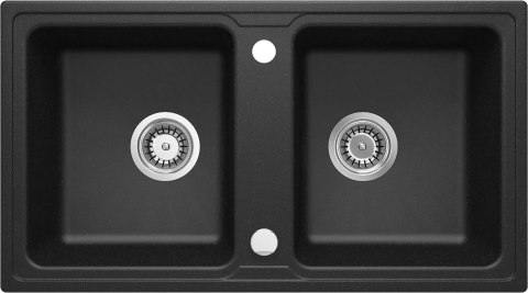 Deante Zlewozmywak granitowy 2-komorowy