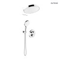 Onega Oltens Onega zestaw bateria wannowo-prysznicowa podtynkowa z deszczownicą Regna i słuchawką 3 funkcyjną Luva EasyClick chrom 360