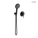 Rann Oltens Rann zestaw bateria prysznicowa podtynkowa ze słuchawką 3 funkcyjną Luva EasyClick czarny mat 36078300