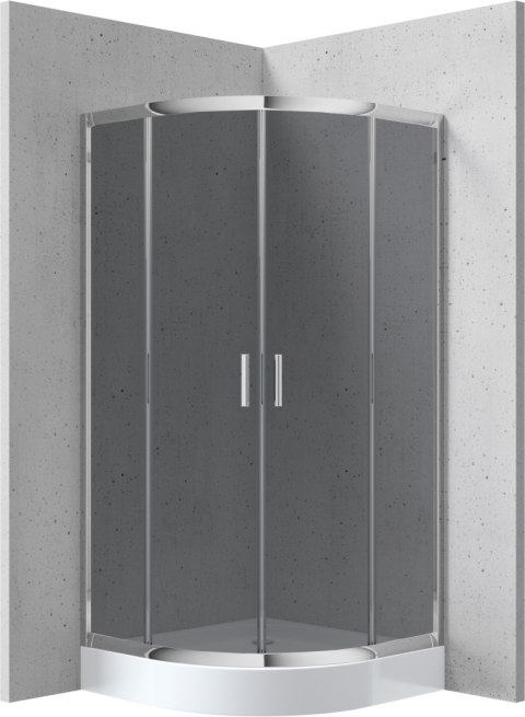 Deante Kabina prysznicowa z brodzikiem półokrągła 80 cm