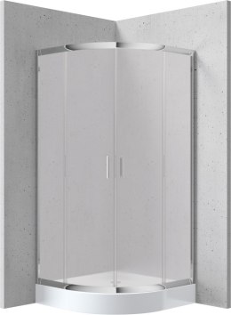 Deante Kabina prysznicowa z brodzikiem półokrągła 90 cm