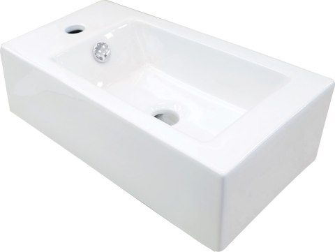 Deante Umywalka ceramiczna nablatowa lewa