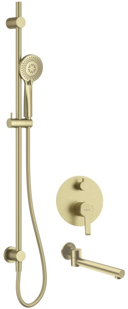 Deante Zestaw prysznicowy podtynkowy z wylewką wannową