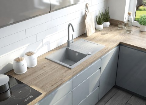 Deante Zlewozmywak granitowy 1-komorowy z ociekaczem