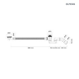 Fusa Oltens Fusa syfon wannowy klik-klak biały 03002000