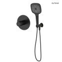 Hamnes Oltens Hamnes zestaw bateria prysznicowa podtynkowa ze słuchawką 3 funkcyjną Havis EasyClick (S) czarny mat 36034300