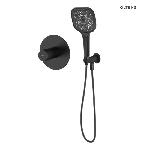 Hamnes Oltens Hamnes zestaw bateria prysznicowa podtynkowa ze słuchawką 3 funkcyjną Havis EasyClick (S) czarny mat 36034300