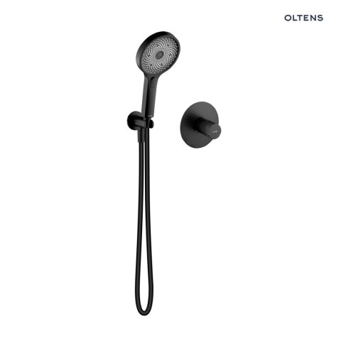 Hamnes Oltens Hamnes zestaw bateria prysznicowa podtynkowa ze słuchawką 3 funkcyjną Havis EasyClick czarny mat 36033300