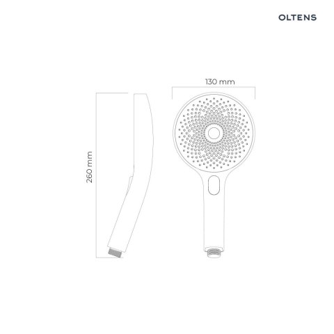 Havis EasyClick Oltens Havis EasyClick słuchawka prysznicowa 3 funkcyjna chrom 37107100