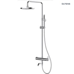 Molle Oltens Molle Numa zestaw wannowo-prysznicowy ścienny z deszczownicą nikiel 36506910