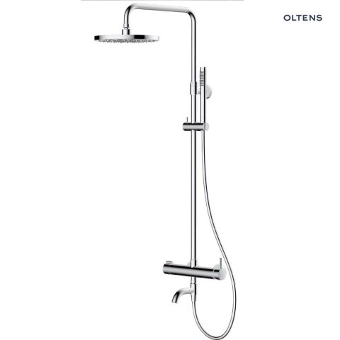 Molle Oltens Molle Numa zestaw wannowo-prysznicowy ścienny z deszczownicą nikiel 36506910