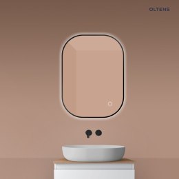 Nordlis Oltens Nordlis lustro 60x80 cm prostokątne z oświetleniem od tyłu z matą grzewczą czarny 64126300