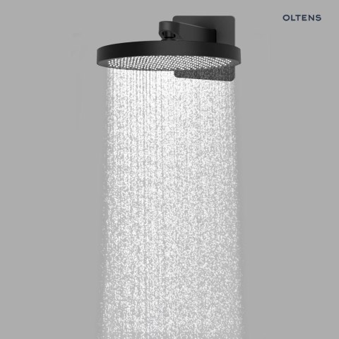 Regna Oltens Regna Krafta deszczownica prysznicowa z ramieniem czarny mat 36041300