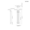 Stang Oltens Stang grzejnik łazienkowy 150x26 cm miedź szczotkowana 55021610